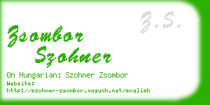 zsombor szohner business card